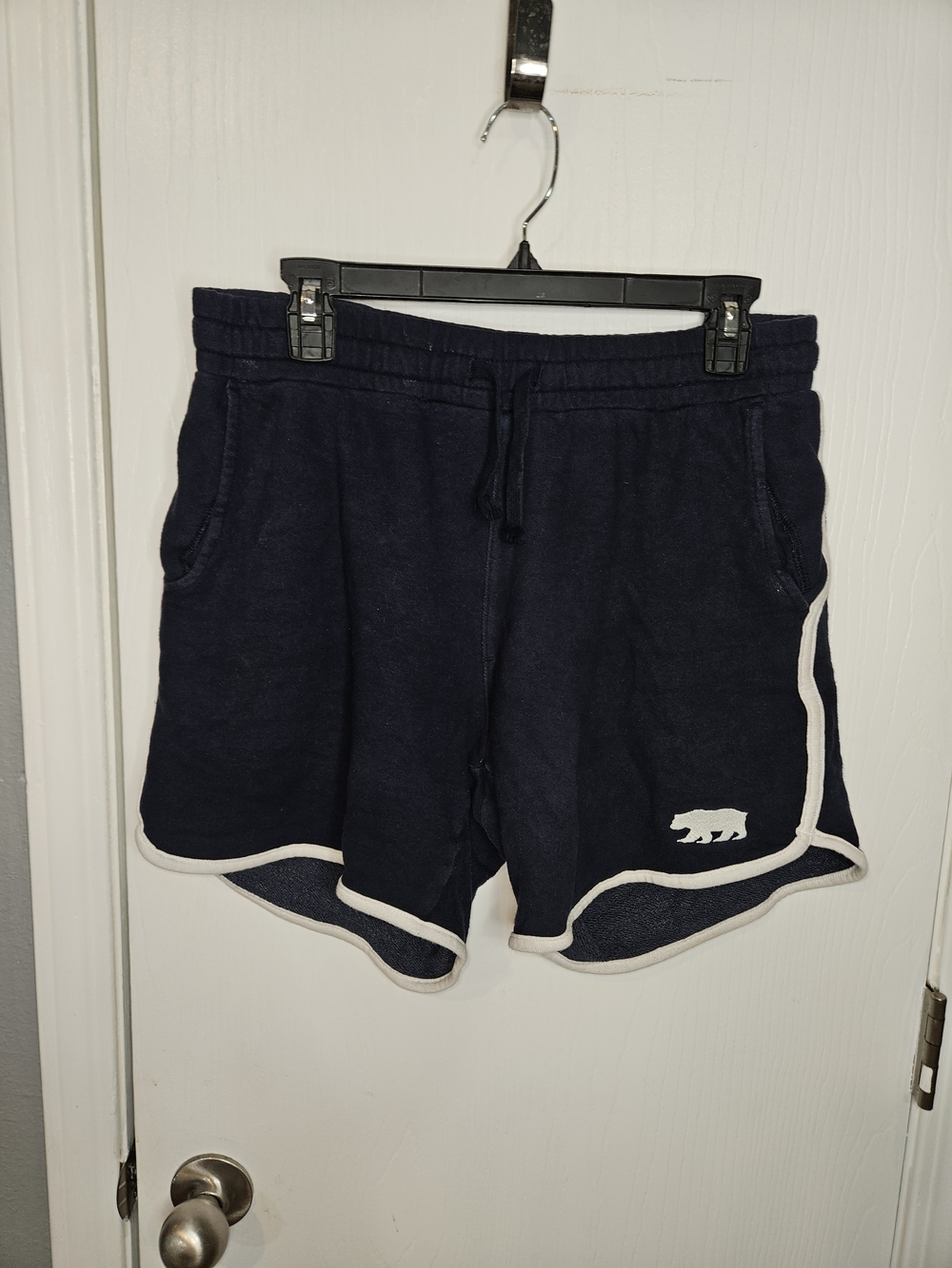 Old Navy Navy Blue Athletic Shorts with White Trim